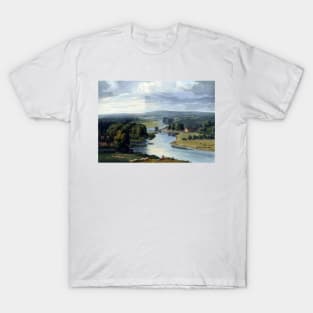 Landscape with river and green fields T-Shirt